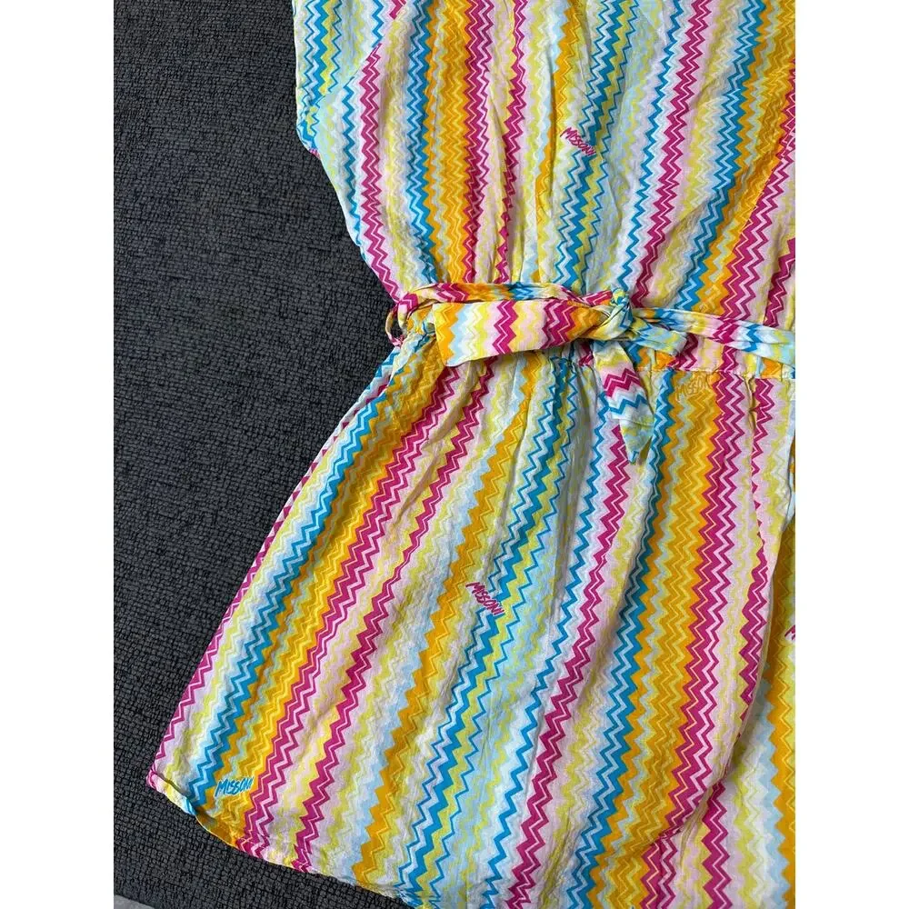 Missoni Kids Girls Multi-Colored Zigzag Beach Dress size 10 NWOT